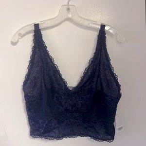 Savage X Fenty 2X Navy blue lace bralette NWT WIRELESS